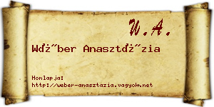 Wéber Anasztázia névjegykártya